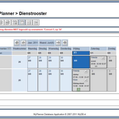 Dienstrooster Small
